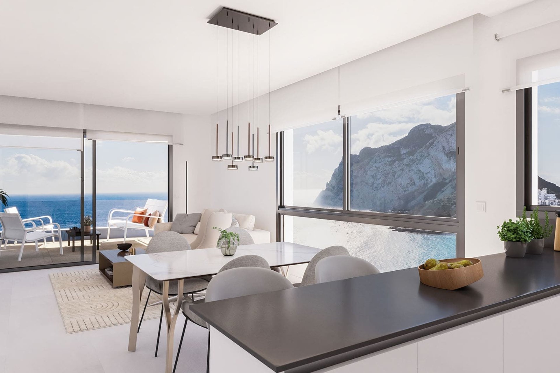Comedor - Exclusivos bloques de Apartamentos en Playa de La Fossa, Calpe (Costa Blanca Norte)
