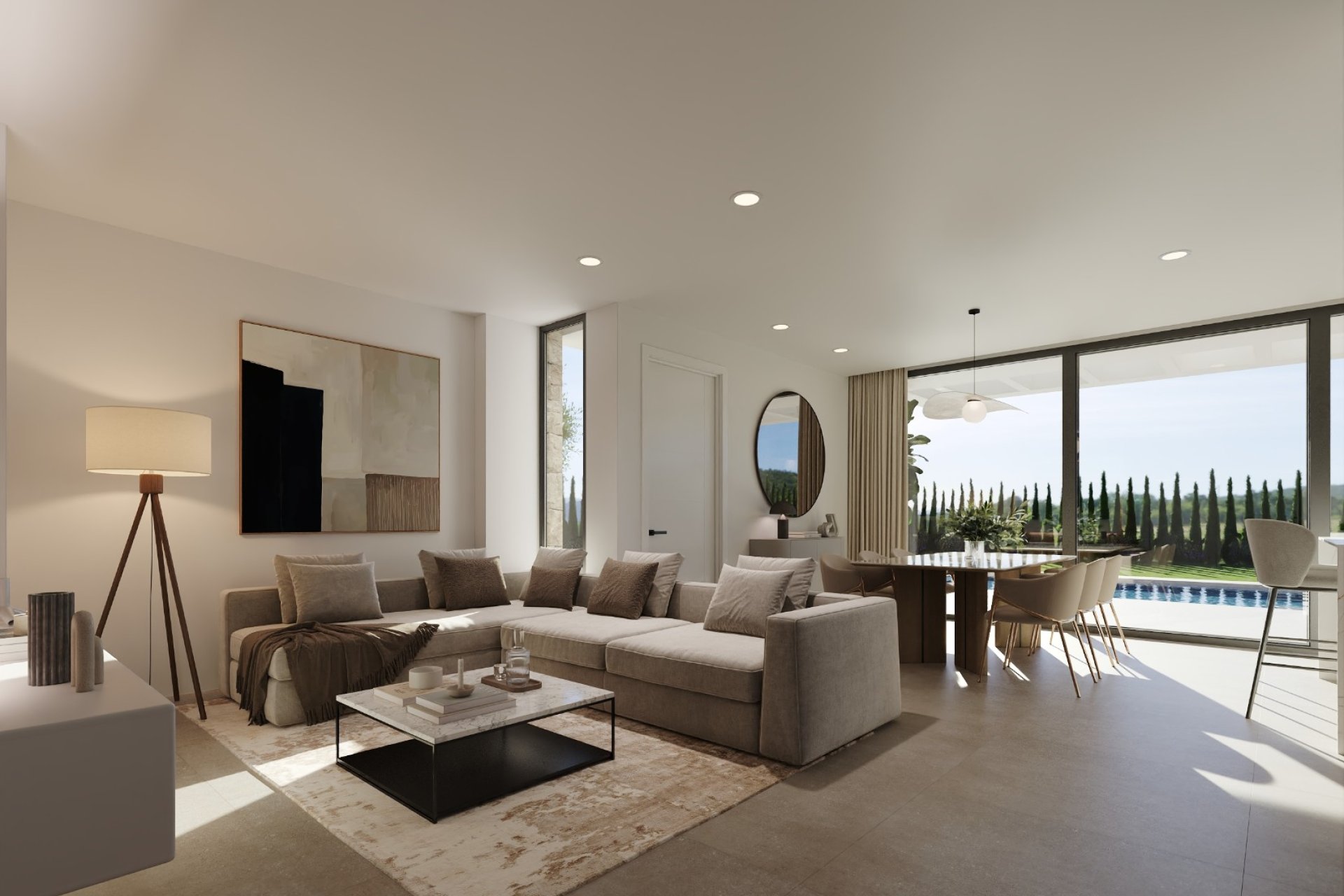 Dining room - Detached villas with private pool in Finestrat, Alicante (North Costa Blanca)