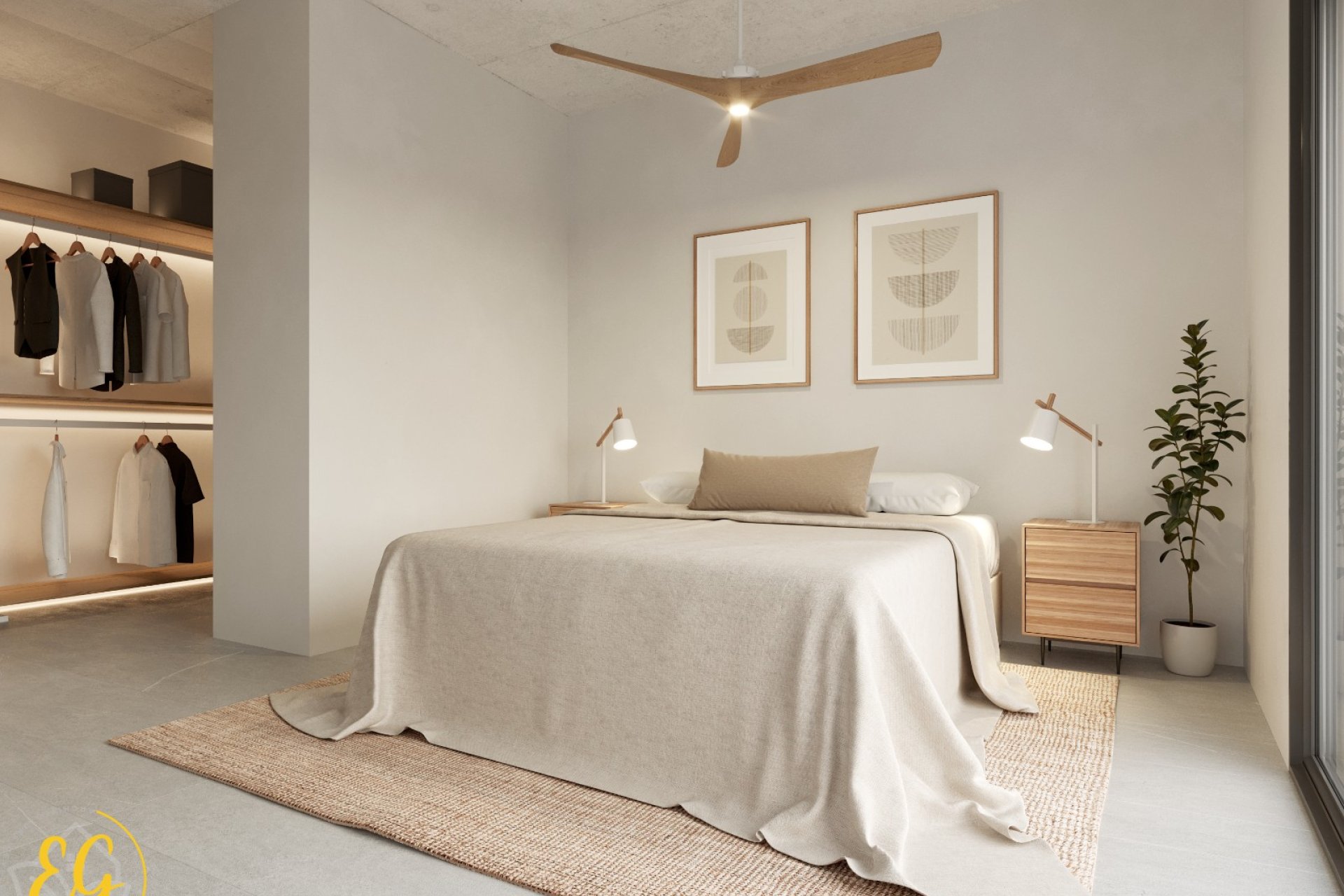 Dormitorio - Residencial exclusivo de villas adosadas con vistas al mar y la montaña (Polop - Costa Blanca)