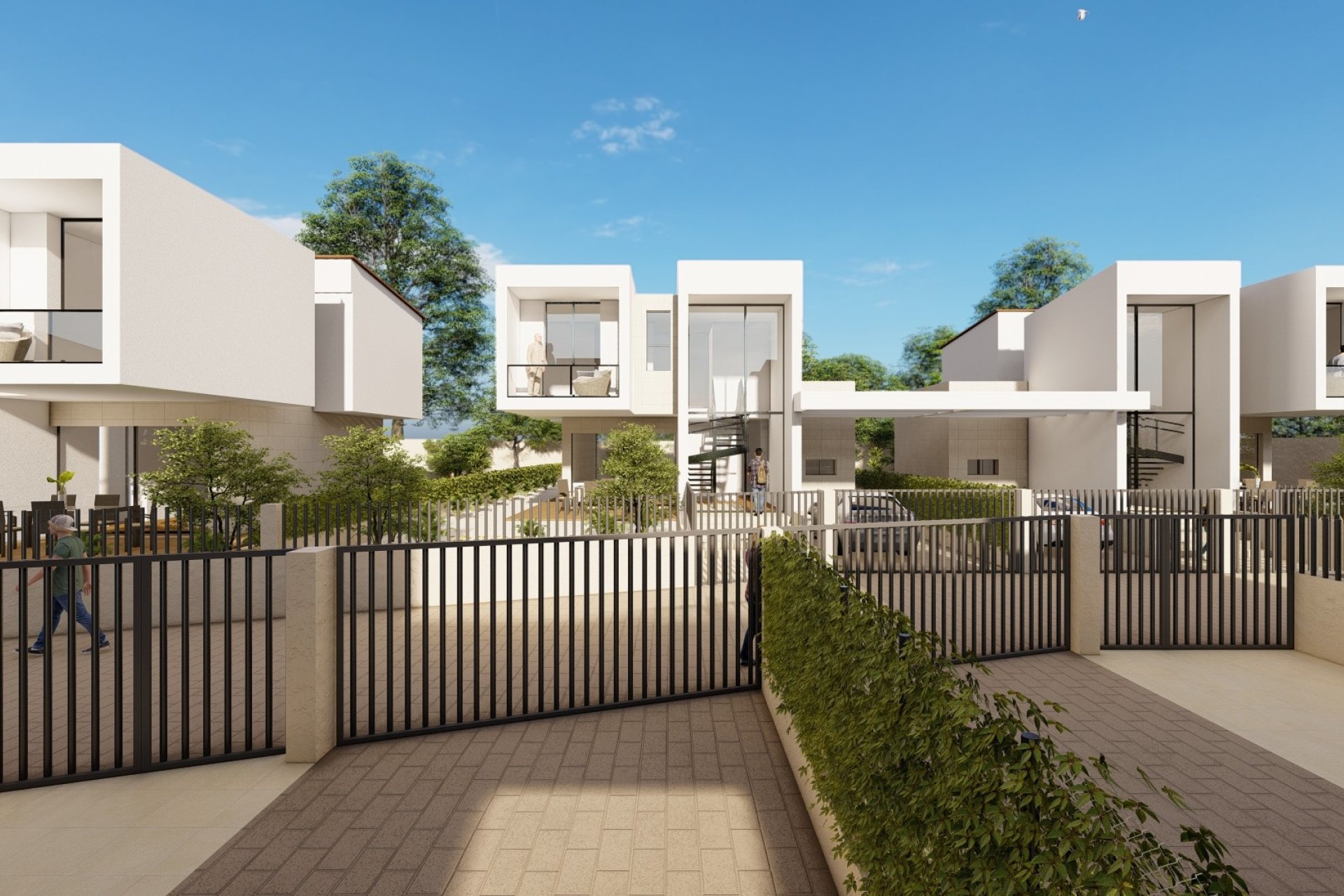 Entrada - Villa de obra nueva Vila Natura en La Nucia (Costablanca - Alicante)