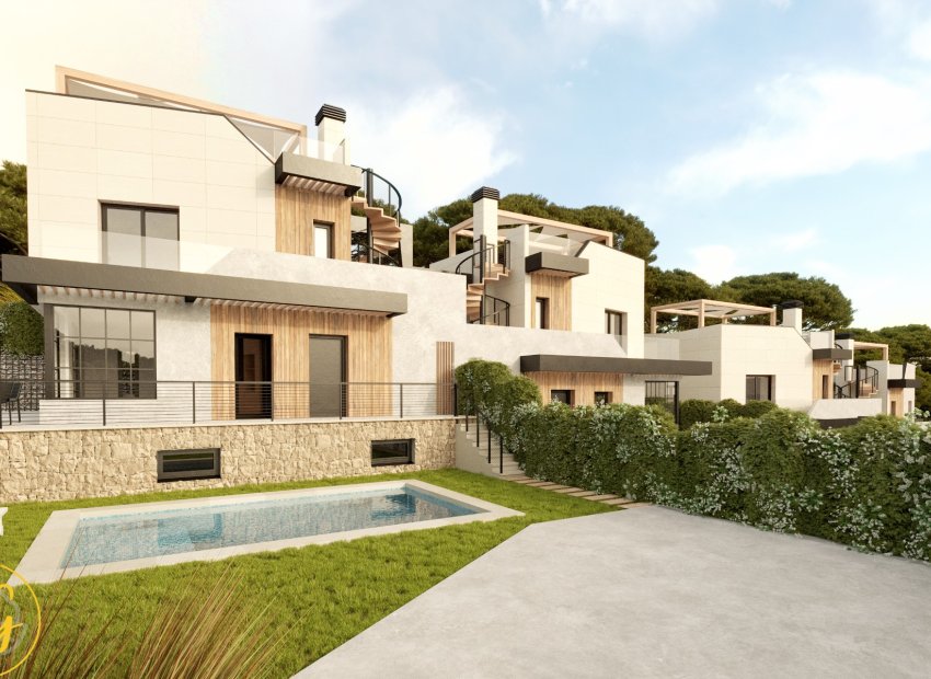 Exterior - Exclusive residential complex of semi-detached villas with sea and mountain views (Polop – Costa Blanca)