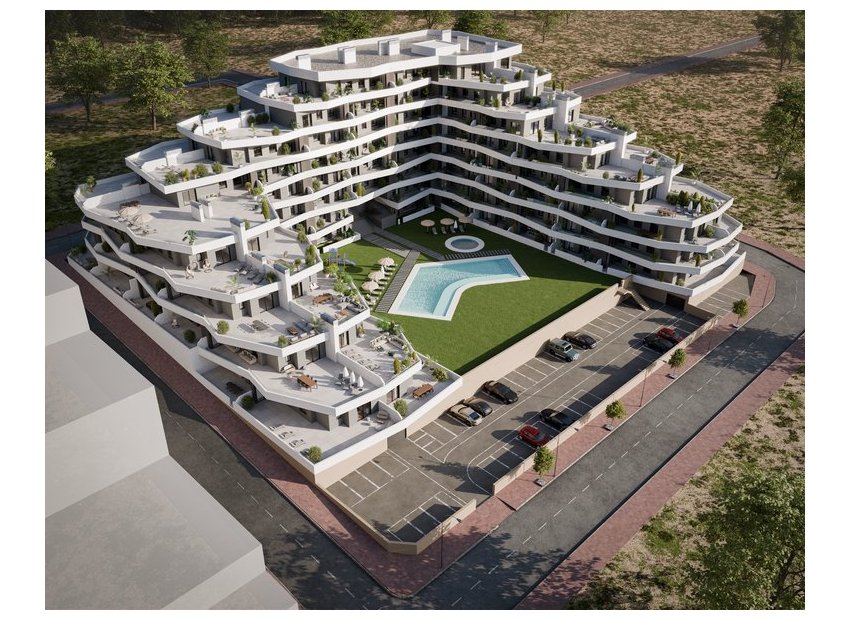 Facade - Luxury apartments in a residential complex with a swimming pool in San Miguel de Salinas (South Costa Blanca)