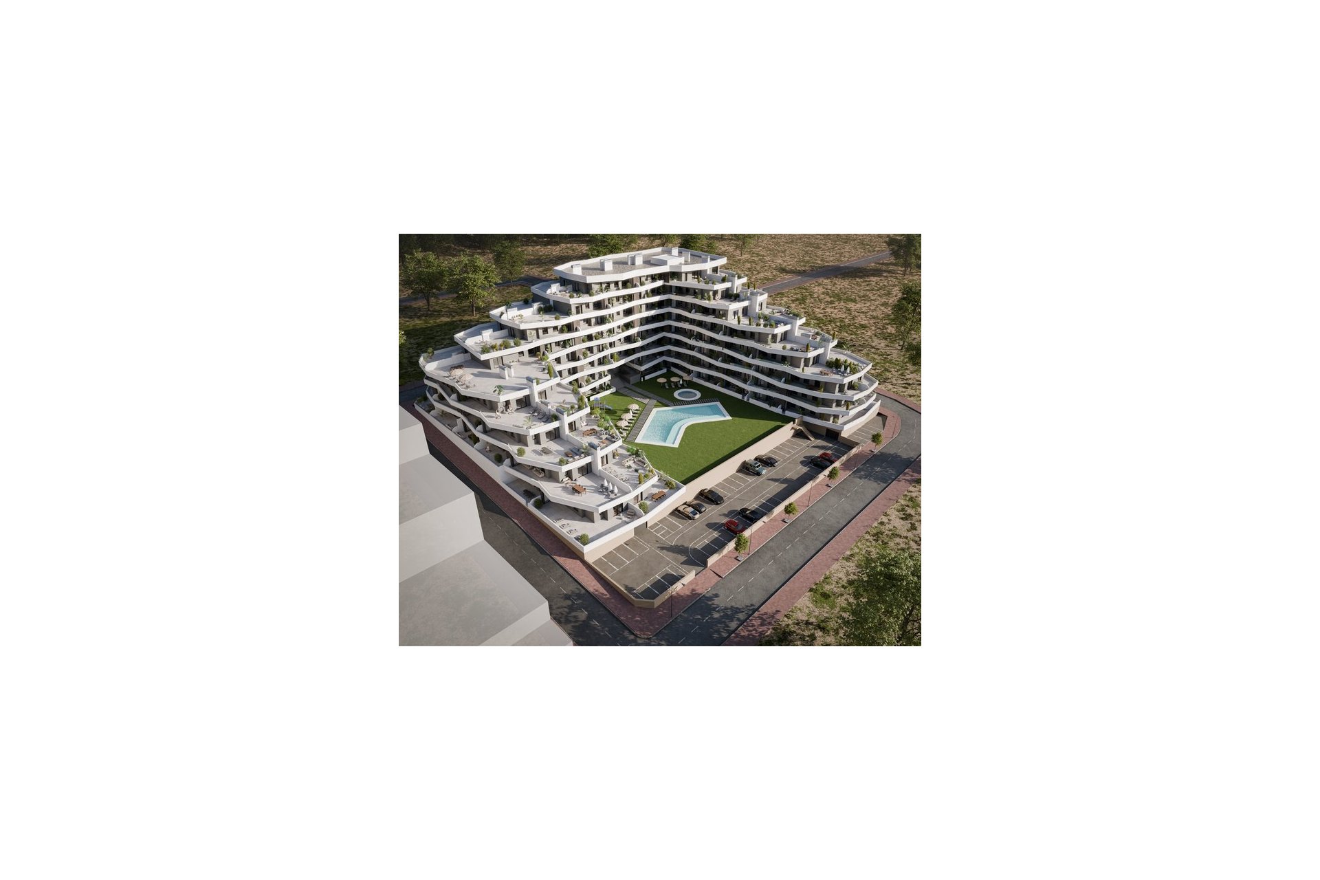 Facade - Luxury apartments in a residential complex with a swimming pool in San Miguel de Salinas (South Costa Blanca)
