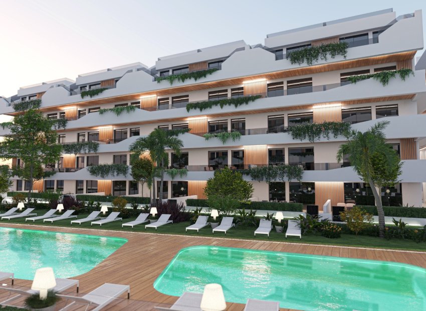 Fasada budynku – Apartamenty turystyczne w Santiago de la Ribera, San Javier, Murcja (Costa Cálida)