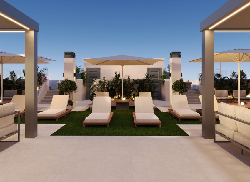 Fasada budynku – Apartamenty z basenem wspólnotowym w San Miguel de Salinas (Costa Blanca Południe)