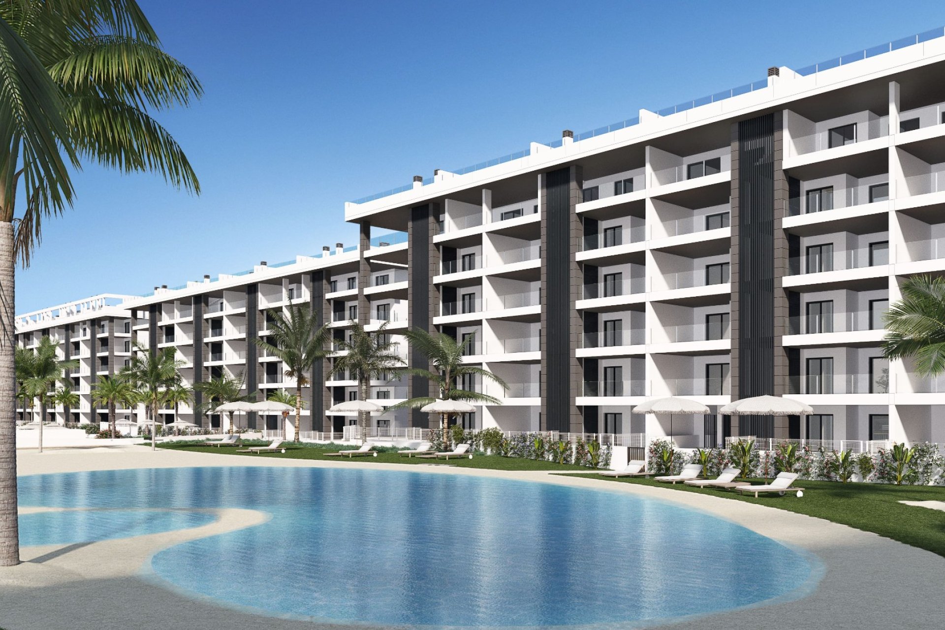 Fasada-Nowa inwestycja apartamentów w La Mata, Torrevieja (Alicante – Costa Blanca Południe)