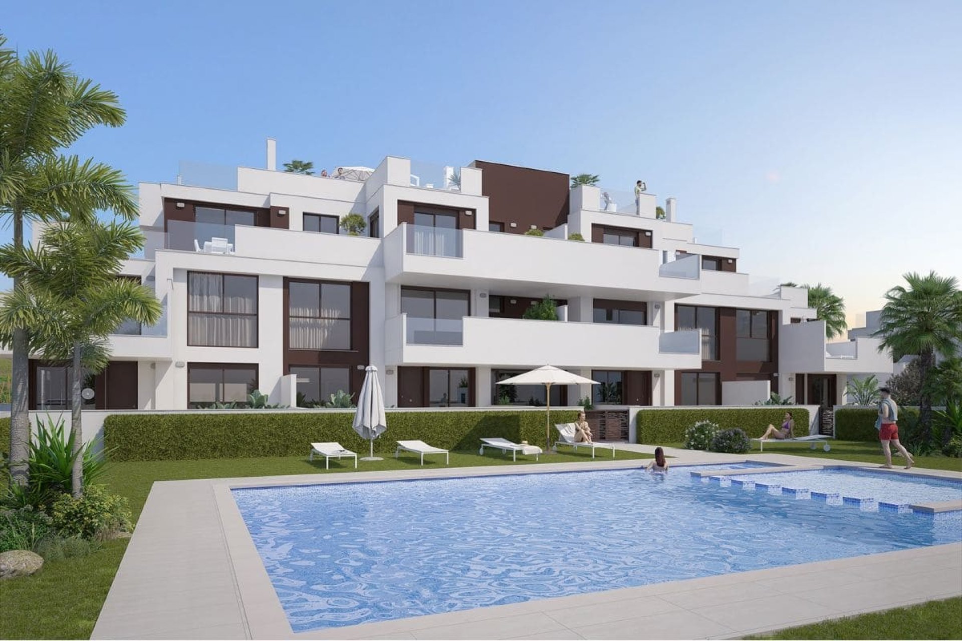 Fasada - Nowoczesny duplex przy plaży Las Higuericas – Pilar de la Horadada, Costa Blanca Południe