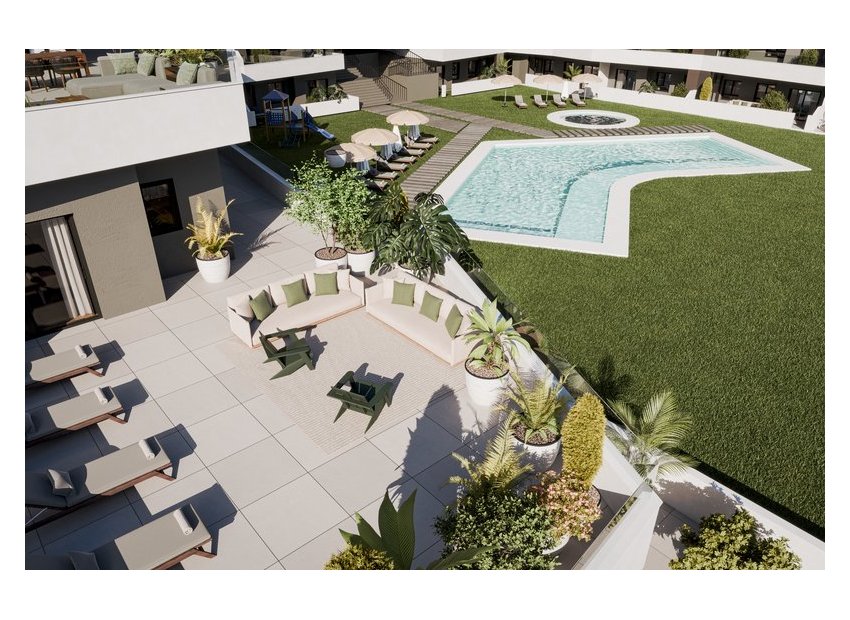 Garden - Luxury apartments in a residential complex with a swimming pool in San Miguel de Salinas (South Costa Blanca)