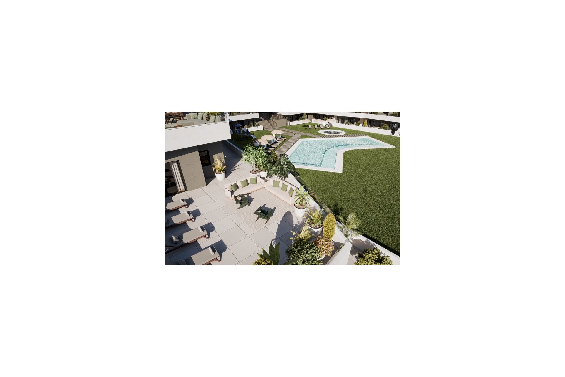 Garden - Luxury apartments in a residential complex with a swimming pool in San Miguel de Salinas (South Costa Blanca)