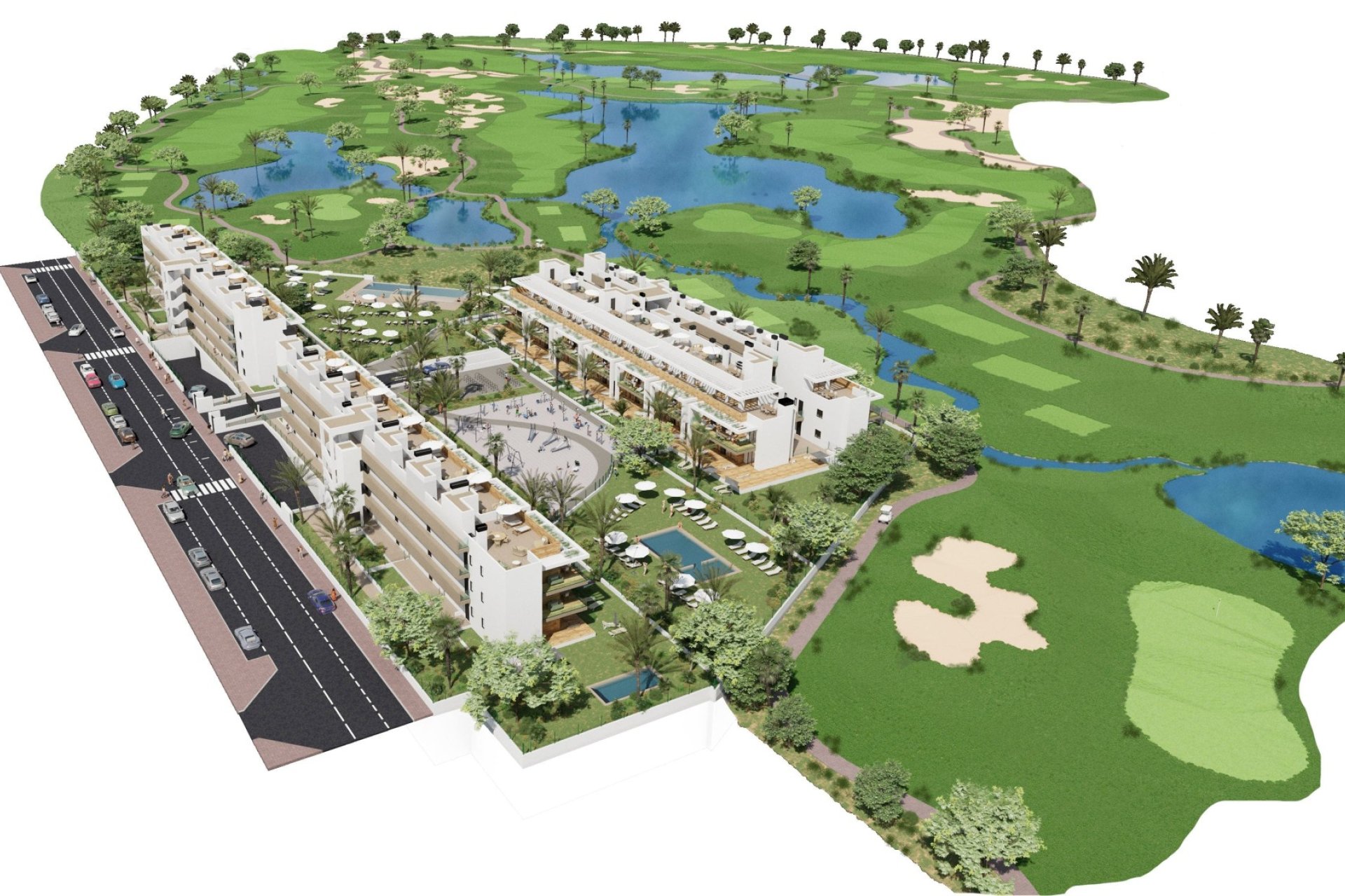 Kompleks - Kompleks apartamentów przy polu golfowym La Serena, Los Alcázares, Murcja (Costa Cálida)