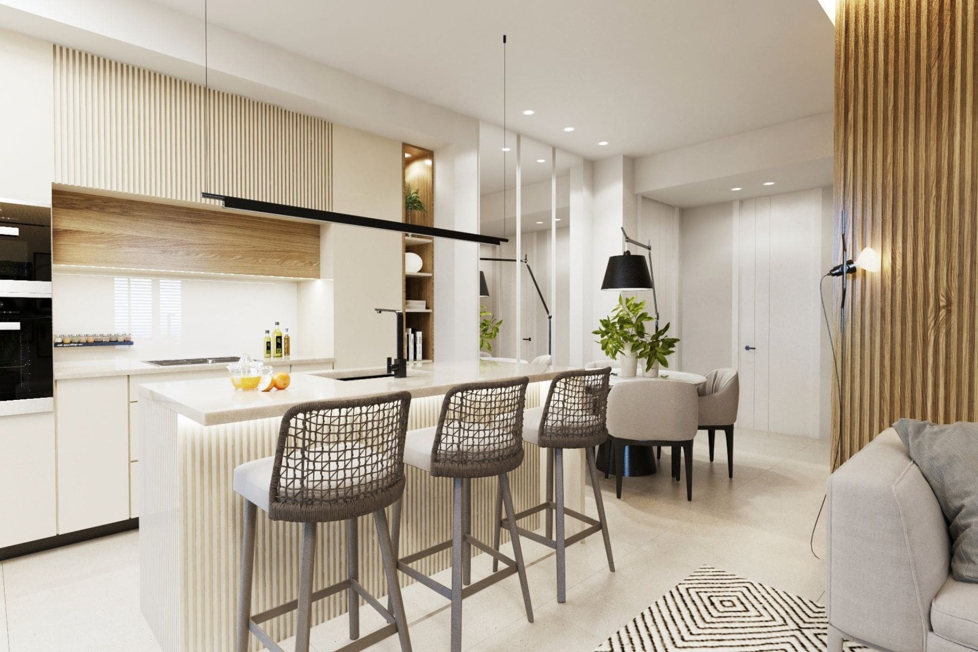 Kuchnia - Ekskluzywny kompleks apartamentów z basenem w Santa Rosalía Resort – Torre Pacheco, Costa Cálida