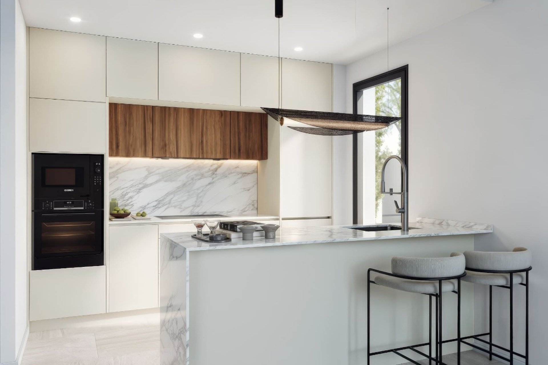 Kuchnia – Wille z prywatnym basenem w Santa Rosalía Lake & Life Resort, Torre Pacheco (Costa Cálida)