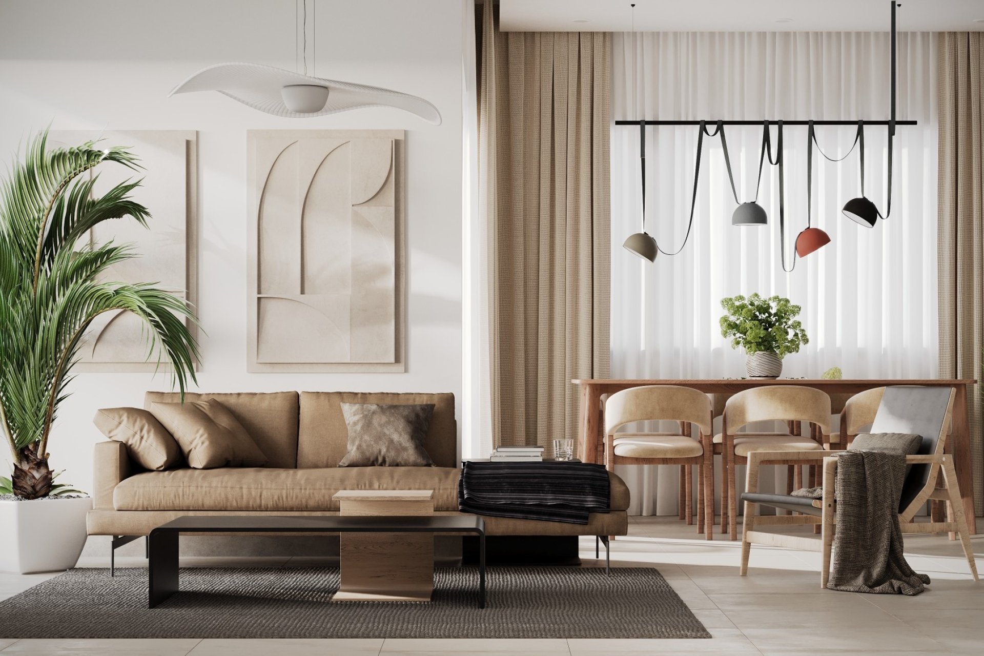 Living/Dining room - Exclusive Luxury Villas with Mediterranean Views in Calpe (Calpe - Costa Blanca)