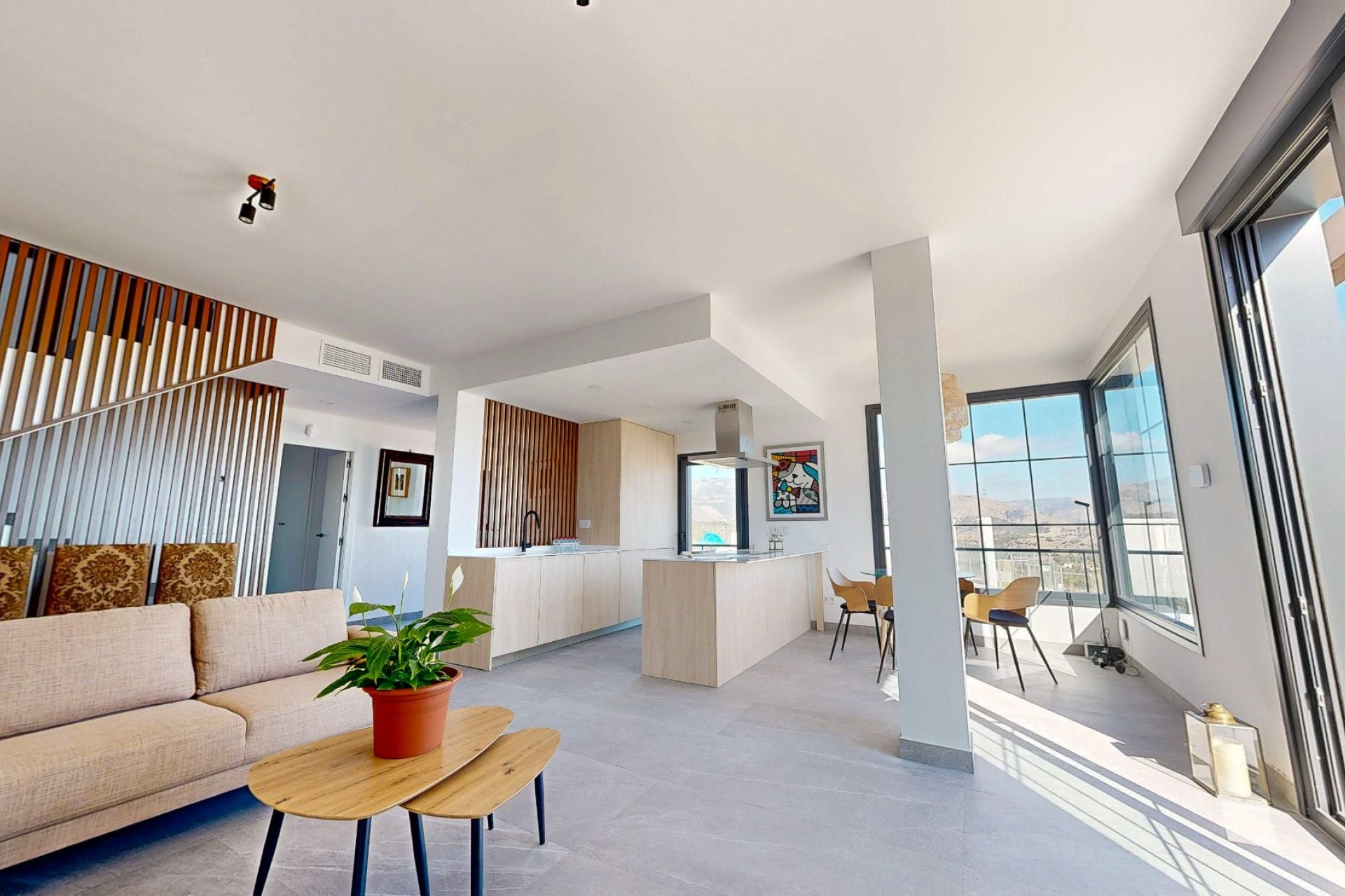 Living room - Exclusive residential complex of semi-detached villas with sea and mountain views (Polop – Costa Blanca)