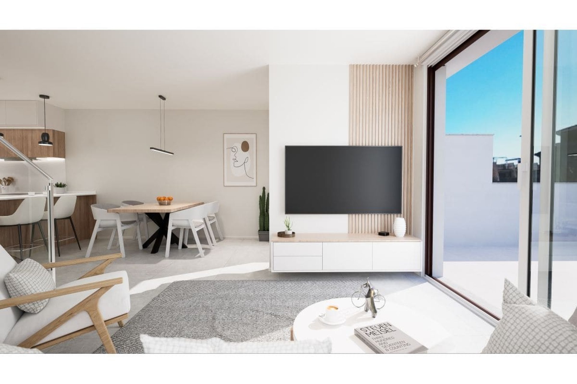 Salon - Bungalowy przy Playa de Las Higuericas, Pilar de la Horadada, Alicante (Costa Blanca Południe)