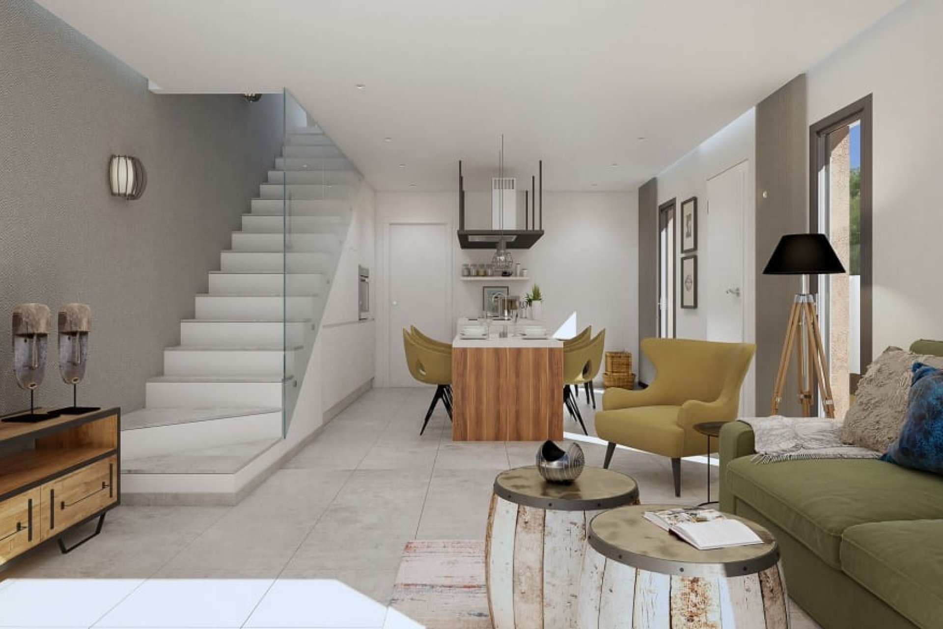 Salon - Domy szeregowe z prywatnym basenem w Daya Nueva (Alicante – Costa Blanca)