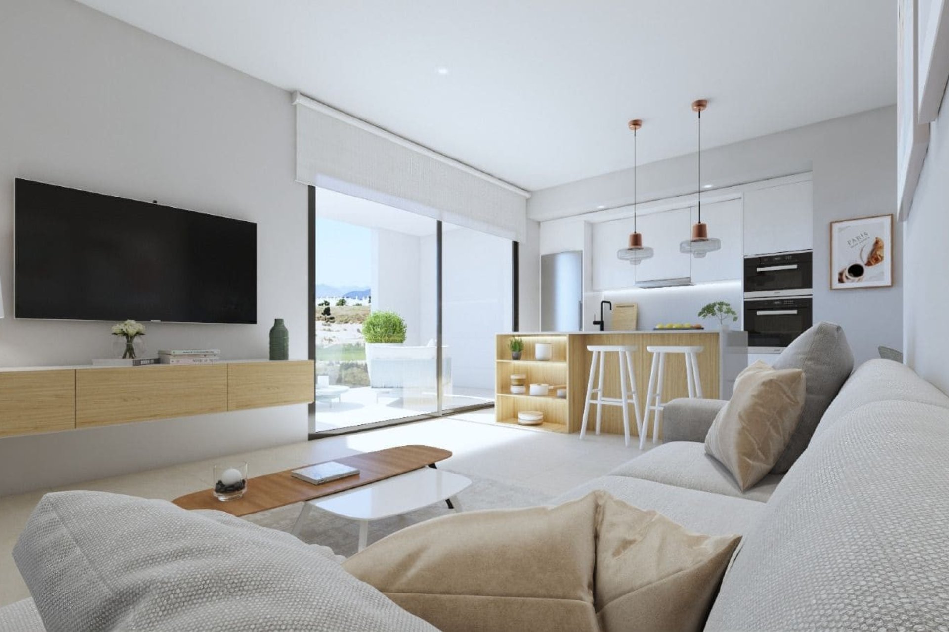 Salon - Luksusowe apartamenty w pierwszej linii pola golfowego, Condado de Alhama (Murcja – Costa Cálida)