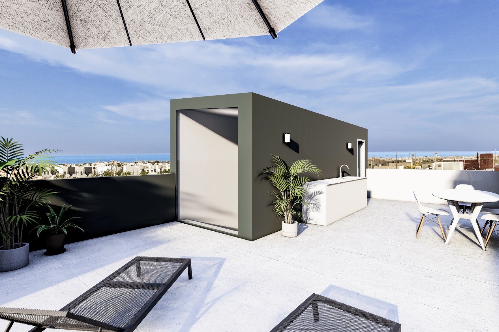 Solarium - Viviendas Adosadas con Piscina en Pilar de la Horadada, Alicante (Costa Blanca Sur)