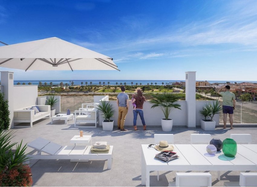 Taras solarium - Nowoczesny duplex przy plaży Las Higuericas – Pilar de la Horadada, Costa Blanca Południe