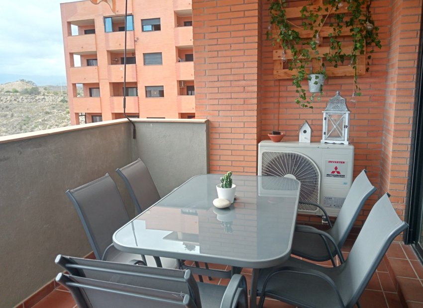 Terrace -Apartment for sale in a community with a pool in Villajoyosa's Cala (Costa Blanca)