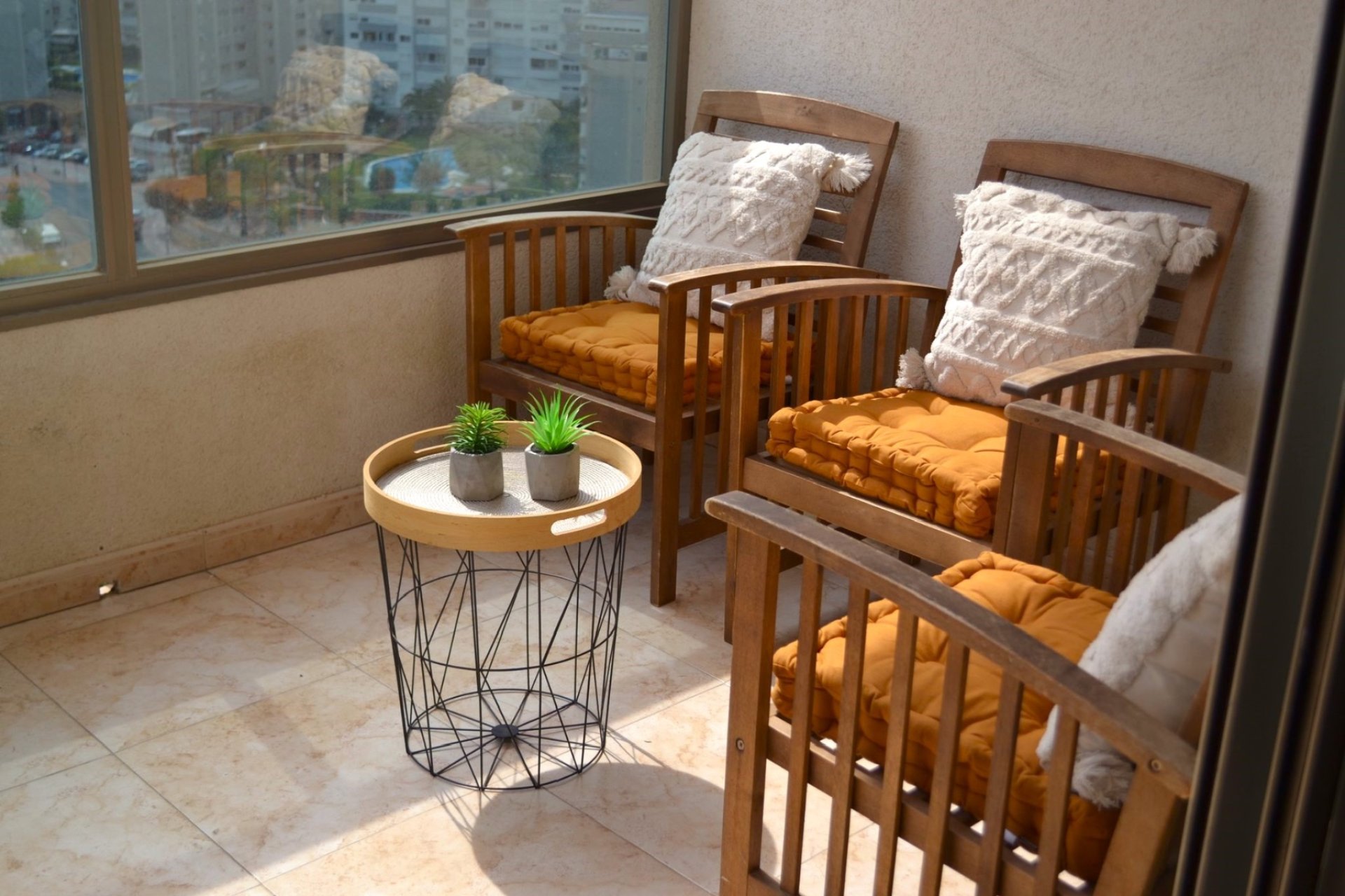 Terraza - Piso con piscina en La cala (Benidorm - Costa blanca ) 