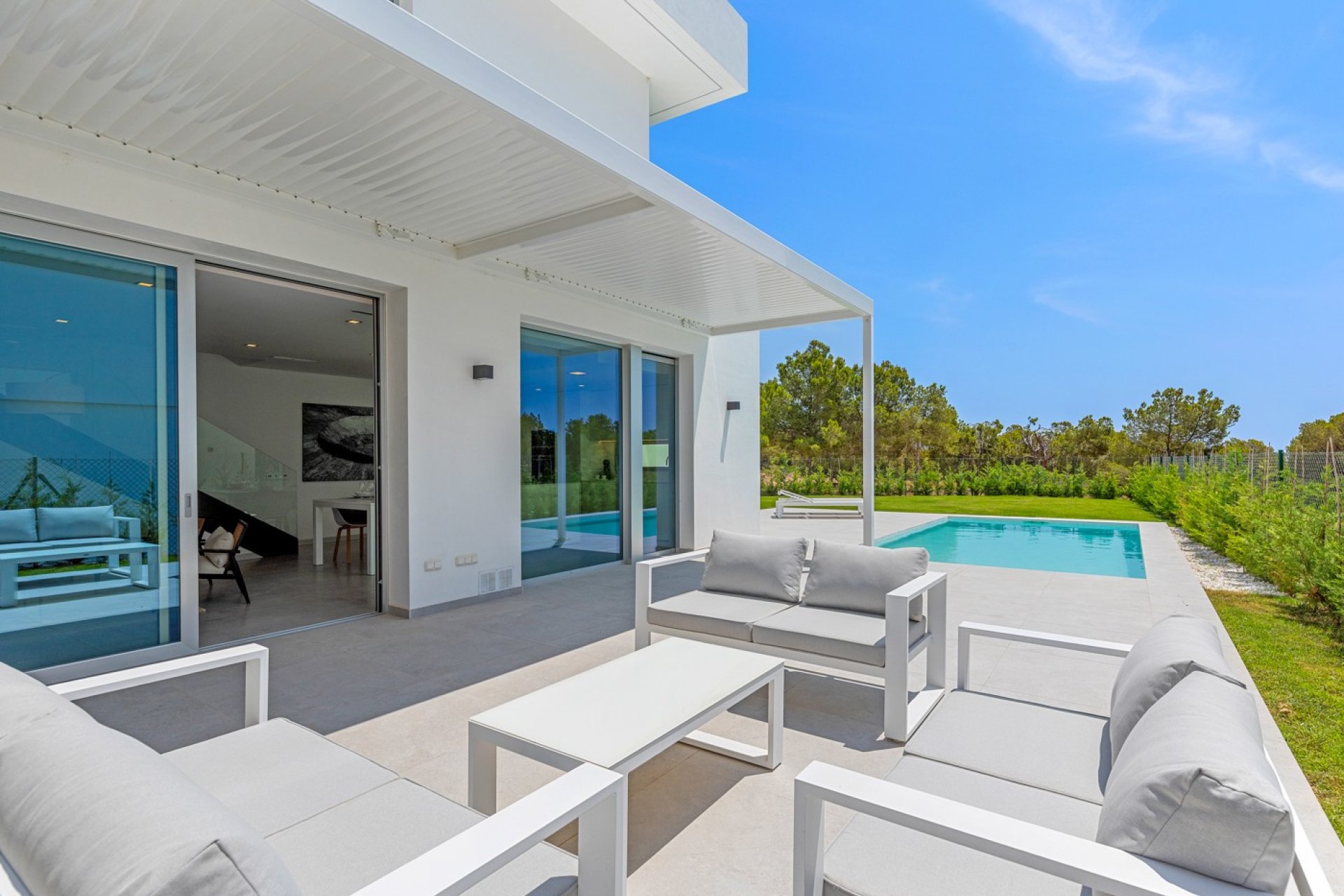 Terraza - VIlla de lujo entre mar y montaña en Sierra Cortina (Finestrat - Costa Blanca)