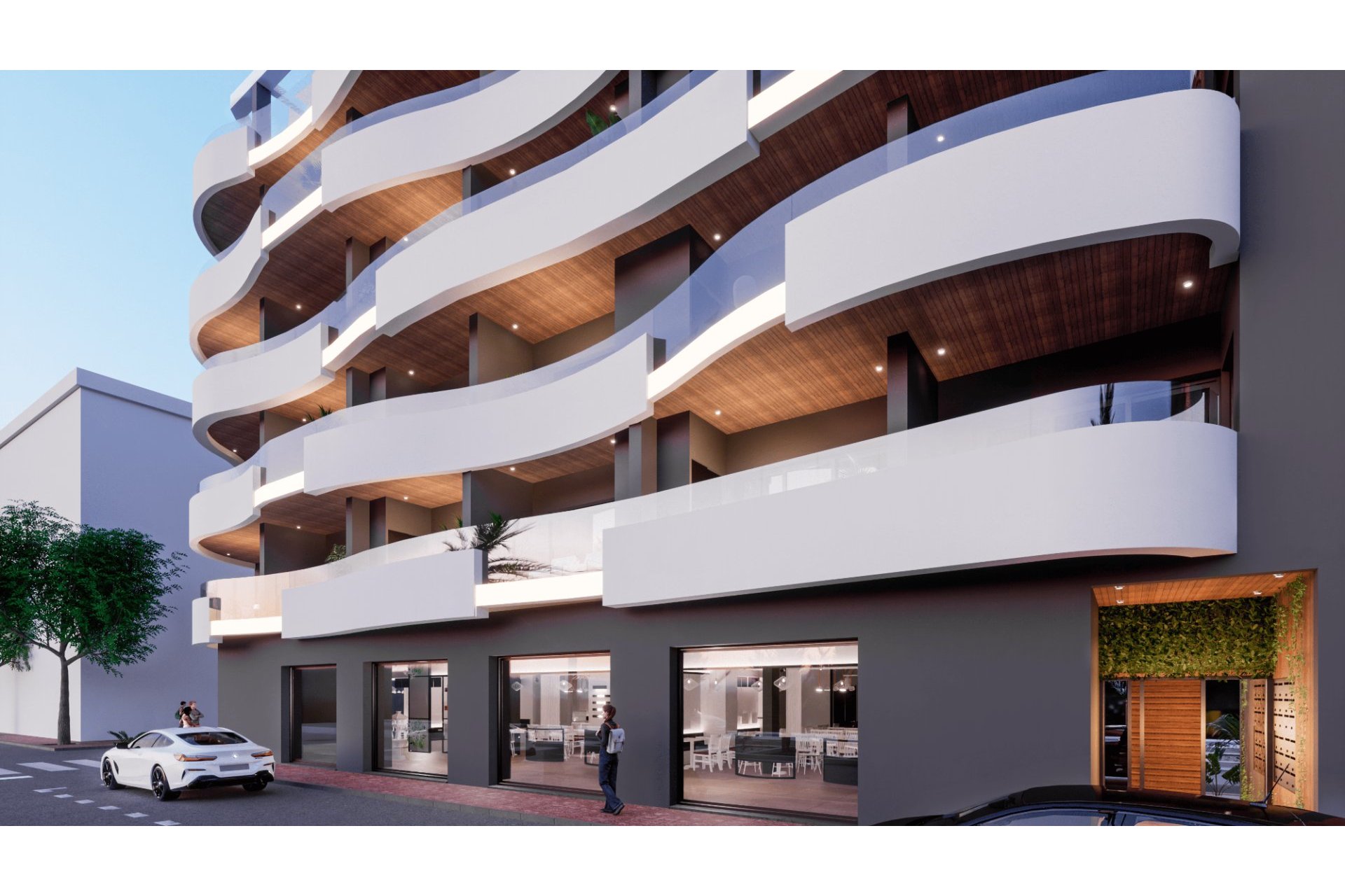 Widok w nocy - Nowe apartamenty w Torrevieja (Alicante – Costa Blanca)