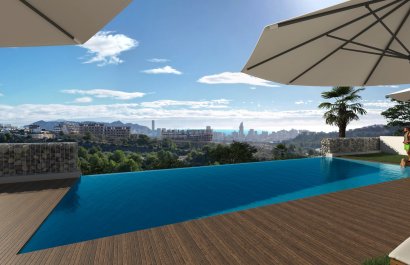 Piscina - Bungalow de obra nueva con vistas al mar en Finestrat (Costa Blanca)